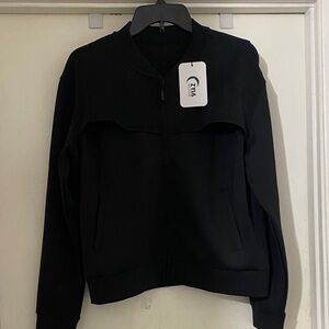 ZYIA Black Mesh Primo Activity Jacket for Women